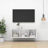NNEVL Wall-mounted TV Cabinet White 37x37x107 cm Chipboard