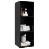 NNEVL Wall-mounted TV Cabinet Black 37x37x107 cm Chipboard