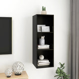 NNEVL Wall-mounted TV Cabinet Black 37x37x107 cm Chipboard