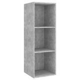 NNEVL Wall-mounted TV Cabinet Concrete Grey 37x37x107 cm Chipboard