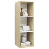 NNEVL Wall-mounted TV Cabinet Sonoma Oak and White 37x37x107 cm Chipboard