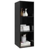 NNEVL Wall-mounted TV Cabinet High Gloss Black 37x37x107 cm Chipboard