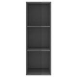 NNEVL Wall-mounted TV Cabinet High Gloss Grey 37x37x107 cm Chipboard