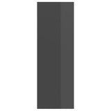 NNEVL Wall-mounted TV Cabinet High Gloss Grey 37x37x107 cm Chipboard