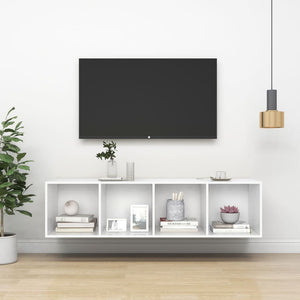 NNEVL Wall-mounted TV Cabinet White 37x37x142.5 cm Chipboard