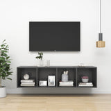 NNEVL Wall-mounted TV Cabinet Grey 37x37x142.5 cm Chipboard
