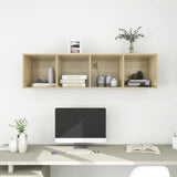 NNEVL Wall-mounted TV Cabinet Sonoma Oak 37x37x142.5 cm Chipboard