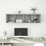 NNEVL Wall-mounted TV Cabinet Concrete Grey 37x37x142.5 cm Chipboard