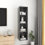 NNEVL Wall-mounted TV Cabinet High Gloss Grey 37x37x142.5 cm Chipboard