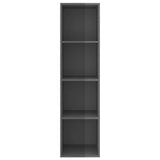 NNEVL Wall-mounted TV Cabinet High Gloss Grey 37x37x142.5 cm Chipboard