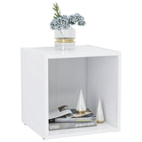 NNEVL TV Cabinet White 37x35x37 cm Chipboard