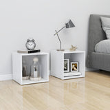 NNEVL TV Cabinet White 37x35x37 cm Chipboard