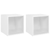 NNEVL TV Cabinets 2 pcs White 37x35x37 cm Chipboard