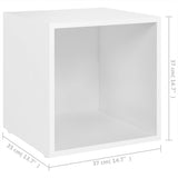 NNEVL TV Cabinets 2 pcs White 37x35x37 cm Chipboard