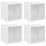 NNEVL TV Cabinets 4 pcs White 37x35x37 cm Chipboard