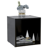 NNEVL TV Cabinet Black 37x35x37 cm Chipboard