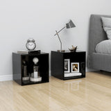 NNEVL TV Cabinet Black 37x35x37 cm Chipboard