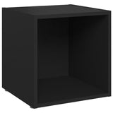 NNEVL TV Cabinets 2 pcs Black 37x35x37 cm Chipboard