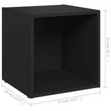 NNEVL TV Cabinets 2 pcs Black 37x35x37 cm Chipboard