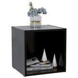 NNEVL TV Cabinets 4 pcs Black 37x35x37 cm Chipboard