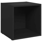 NNEVL TV Cabinets 4 pcs Black 37x35x37 cm Chipboard