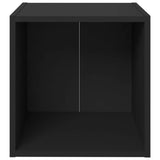 NNEVL TV Cabinets 4 pcs Black 37x35x37 cm Chipboard