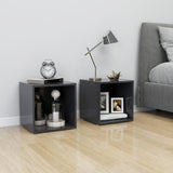 NNEVL TV Cabinet Grey 37x35x37 cm Chipboard