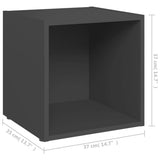 NNEVL TV Cabinet Grey 37x35x37 cm Chipboard