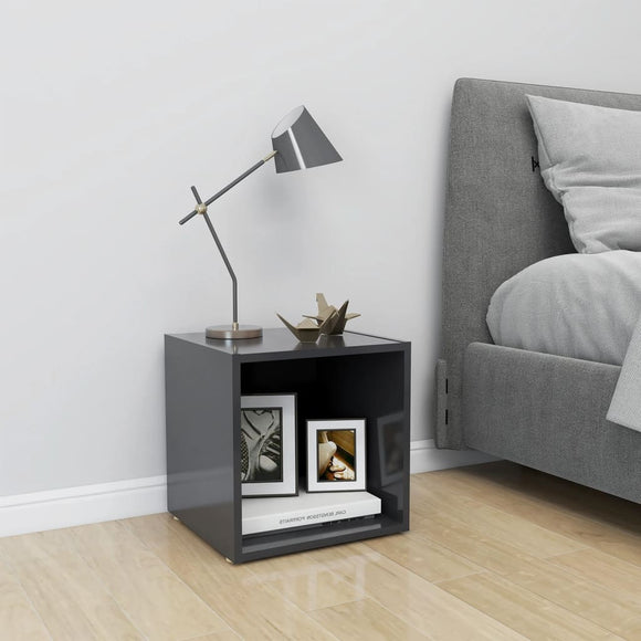 NNEVL TV Cabinet Grey 37x35x37 cm Chipboard