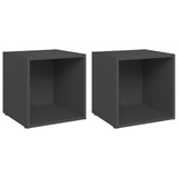 NNEVL TV Cabinets 2 pcs Grey 37x35x37 cm Chipboard
