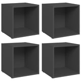 NNEVL TV Cabinets 4 pcs Grey 37x35x37 cm Chipboard