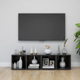 NNEVL TV Cabinets 4 pcs Grey 37x35x37 cm Chipboard