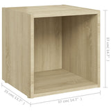 NNEVL TV Cabinet Sonoma Oak 37x35x37 cm Chipboard