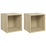 NNEVL TV Cabinets 2 pcs Sonoma Oak 37x35x37 cm Chipboard