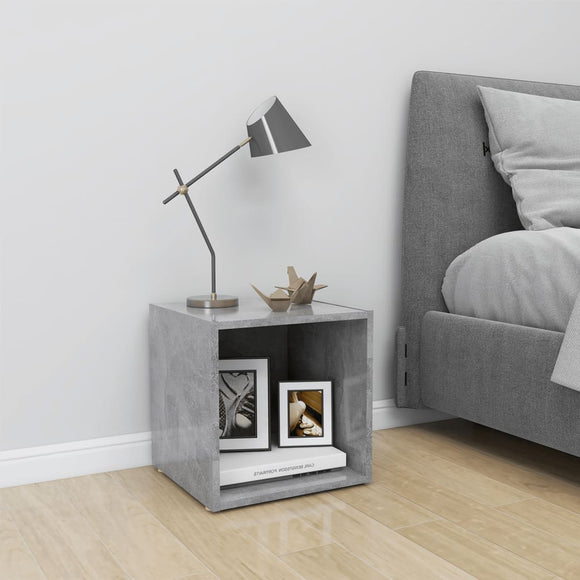 NNEVL TV Cabinet Concrete Grey 37x35x37 cm Chipboard