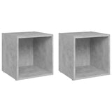 NNEVL TV Cabinets 2 pcs Concrete Grey 37x35x37 cm Chipboard