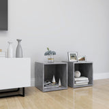 NNEVL TV Cabinets 2 pcs Concrete Grey 37x35x37 cm Chipboard