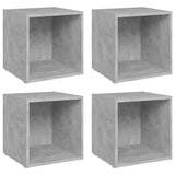 NNEVL TV Cabinets 4 pcs Concrete Grey 37x35x37 cm Chipboard