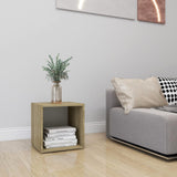 NNEVL TV Cabinet White and Sonoma Oak 37x35x37 cm Chipboard