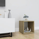 NNEVL TV Cabinet White and Sonoma Oak 37x35x37 cm Chipboard