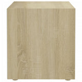 NNEVL TV Cabinet White and Sonoma Oak 37x35x37 cm Chipboard