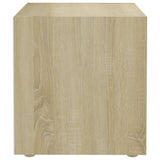 NNEVL TV Cabinets 2 pcs White and Sonoma Oak 37x35x37 cm Chipboard
