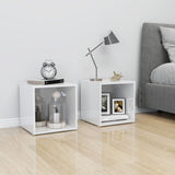 NNEVL TV Cabinet High Gloss White 37x35x37 cm Chipboard