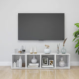 NNEVL TV Cabinet High Gloss White 37x35x37 cm Chipboard