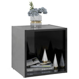 NNEVL TV Cabinet High Gloss Black 37x35x37 cm Chipboard