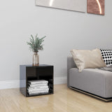 NNEVL TV Cabinet High Gloss Black 37x35x37 cm Chipboard