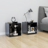 NNEVL TV Cabinet High Gloss Black 37x35x37 cm Chipboard