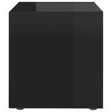 NNEVL TV Cabinet High Gloss Black 37x35x37 cm Chipboard