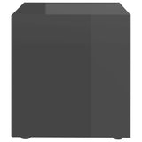 NNEVL TV Cabinet High Gloss Grey 37x35x37 cm Chipboard
