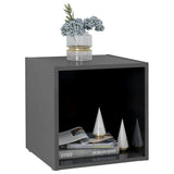 NNEVL TV Cabinet High Gloss Grey 37x35x37 cm Chipboard